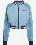 Adidas SST Denim Graphic Varsity Bomber Jacket