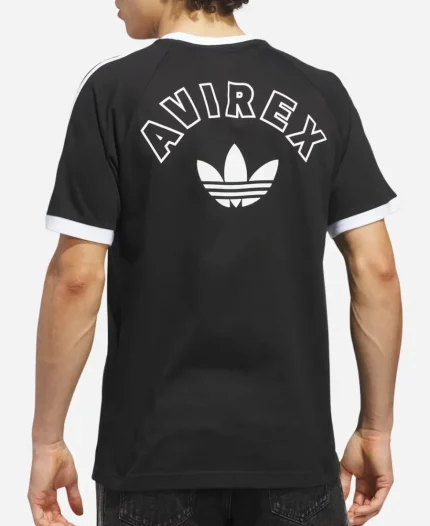 Adidas x Avirex 2026 Ringer Black T-Shirt