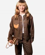 Alysa Liu FW26 Show Grey Denim Jacket