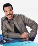 American Idol S23 Lionel Richie Grey Leather Jacket