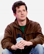 American Singer Charlie Puth 2026 Brown Half Zip Up  Jacket