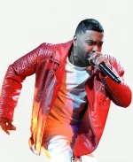 American Singer Ginuwine Studded Red Leather Jacket