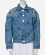 Amiah Miller Tv Series The Madison 2026 Bridgett Reese Blue Denim Floral Jacket
