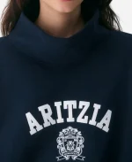 Aritzia Mega Funnel Neck Sweatshirt - Navy