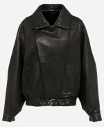 Beau Garrett Oversized Black Leather Jacket