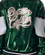 Boston Celtics The Wild Collective Sequin Bomber Full-Zip Jacket