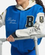 Boston Marathon 26 Wool Leather Varsity Jacket