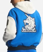 Boston Marathon 26 Wool Varsity Jacket In Blue & White