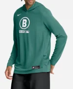 Boston Red Sox Nike City Connect Dri-FIT Green Long Sleeve Hooded T-Shirt