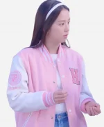Boyfriend on Demand Jacket In Pink and White