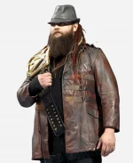 Bray Wyatt Brown Leather Jacket For Sale