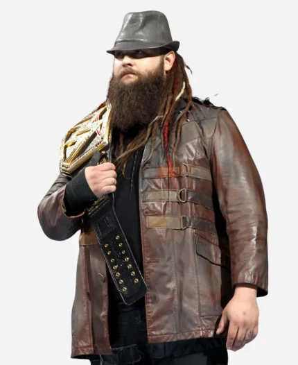 Bray Wyatt Brown Leather Jacket For Sale