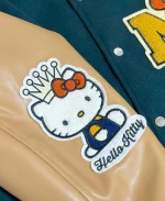 Bruno Mars x Hello Kitty Varsity Jacket In Green & Brown