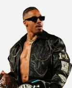 Carmelo Hayes SmackDown 2026 Black Leather Jacket