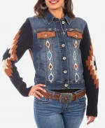 Carmen Moore TV Series Allegiance S03 Tenille Daniels Aztec Denim Jacket