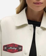 Carolina Hurricanes Coaches Heathered Bone Off White Jacket