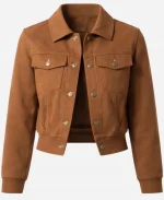 Cassidy Paul Its Not Like That Brown Suede Leather Jacket