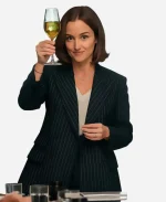 Champagne Problems Minka Kelly Pinstripe Blazer