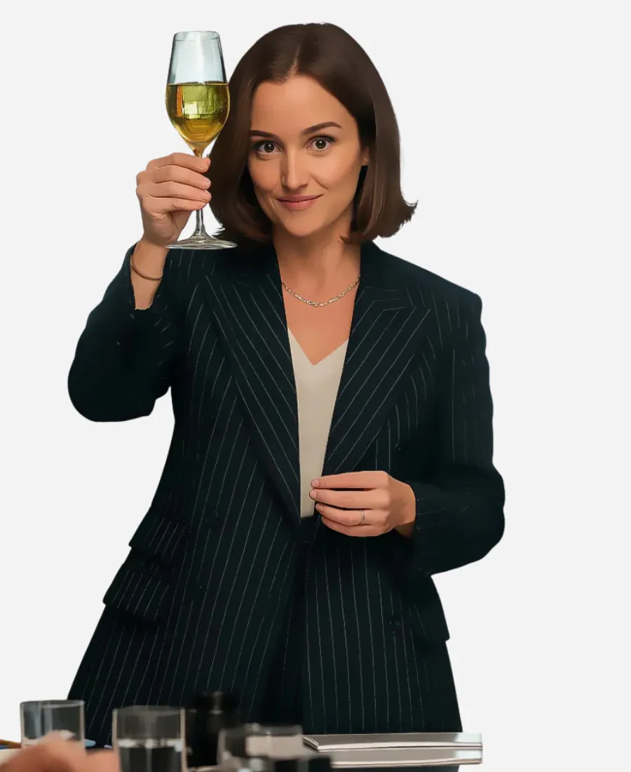 Champagne Problems Minka Kelly Pinstripe Blazer Champagne Problems Minka Kelly Pinstripe Blazer