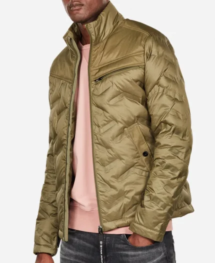 Chicago PD S13 Kevin Atwater Olive Green Quilted Jacket
