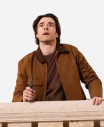 Corey Cott Law & Order Special Victims Unit S27 Jake Griffin Brown Cotton Jacket