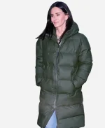 Courteney Cox NYC 2026 Green Puffer Coat - Jacket Era