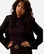 Cree Cicchino Best Medicine S01 2026 Elaine Denton Black Leather Jacket