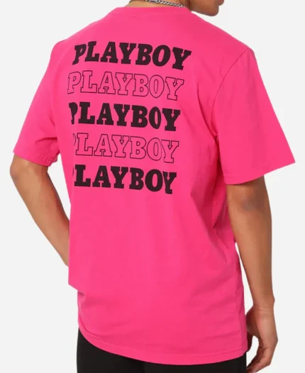 Culture Kings x Playboy Stack T-Shirt In Pink