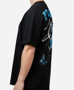 Culture kings x Playboy Heart Half Sleeves Black Cotton T-Shirt