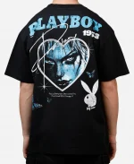 Culture kings x Playboy Heart Half Sleeves Black T-Shirt