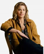 Dear Life 2026 Brooke Satchwell Brown Suede Leather Jacket