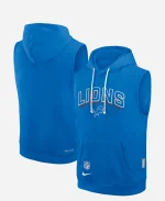 Detroit Lions Sideline Sleeveless Hoodie - Blue
