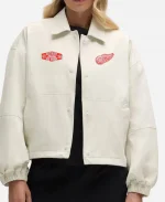 Detroit Red Wings Coaches Heathered Bone Jacket