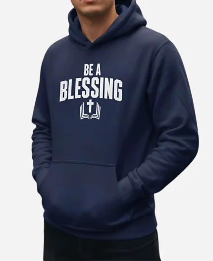 Drake Maye Be A Blessing Hoodie - Navy Blue