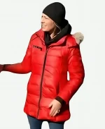 Dylan Dreyer The Today Show 2026 Red Puffer Parka Coat