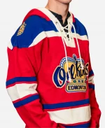 Edmonton Oil Kings '47 Superior Lacer Red & Blue Hoodie - For Sale