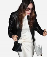Eileen Gu Black Leather Jacket