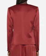 Eleanor Imperfect Women 2026 Curved Slip Pockets Red Blazer