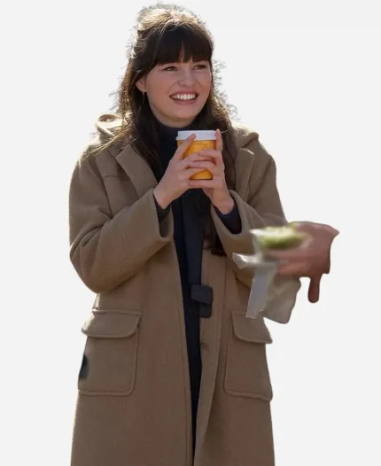 Ella McCay Emma Mackey Hooded Coat