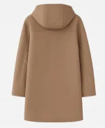 Emma Mackey Ella McCay Brown Hooded Coat