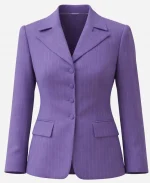Emma Thompson The Sheep Detectives 2026 George Purple Stripped Blazer