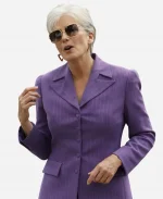 Emma Thompson The Sheep Detectives Purple Blazer