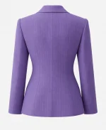 Emma Thompson The Sheep Detectives Stripped Blazer - Purple