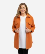 Erin Allen Movie Fourth Down And Love 2023 Pascale Hutton Orange Jacket