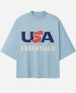 Essentials USA Baseball T-Shirt in Light Blue