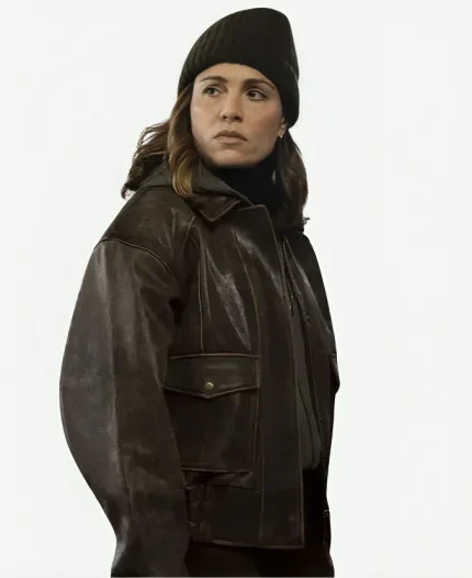 Eva Ramos FBI S08 Brown Distressed Leather Jacket