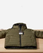 FBI S07 Omar Adom Zidan Olive Green Puffer Hooded Jacket