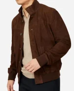 FBI Tom Pecinka Brown Suede Leather Jacket