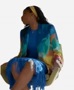 Gaby Shrinking S03 Multicolor Printed Blazer