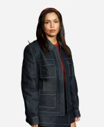 Georgina Campbell Movie Psycho Killer 2026 Jane Archer Blue Jacket